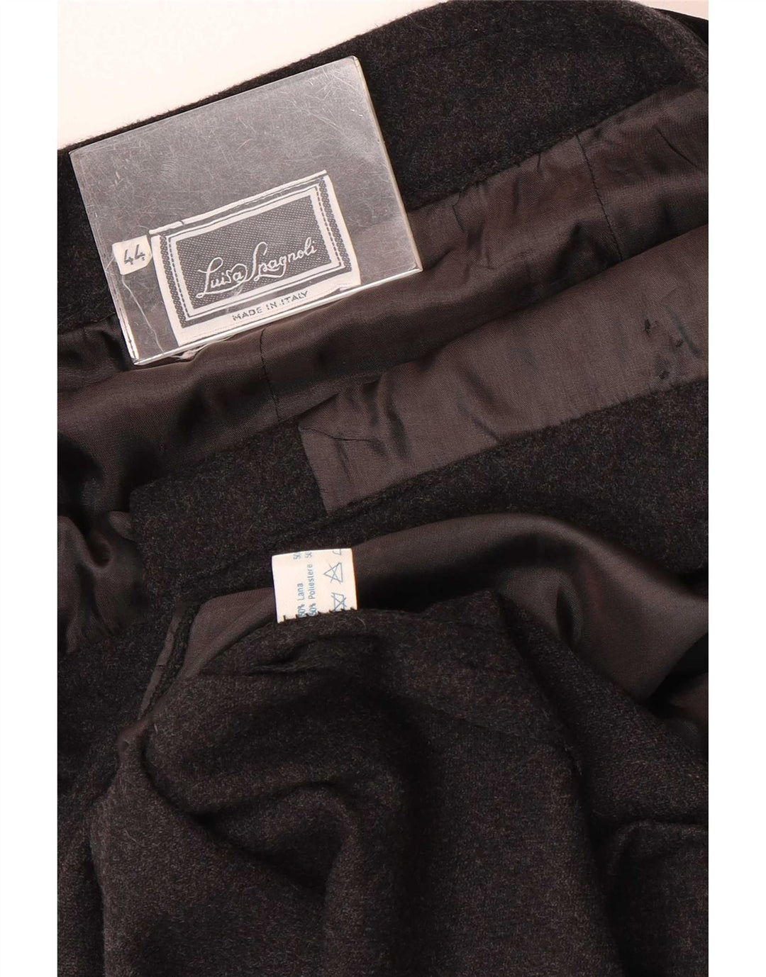 Luisa Spagnoli Γυναικεία Pencil Φούστα IT 44 Medium W30 Γκρι μαλλί