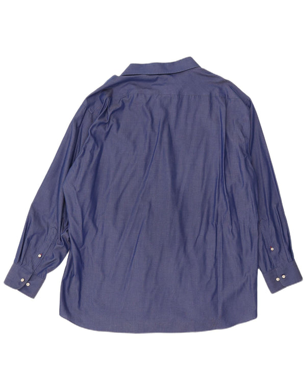 Ανδρικό πουκάμισο Tommy Hilfiger Regular Fit Size 18 2XL Μπλε βαμβακερό