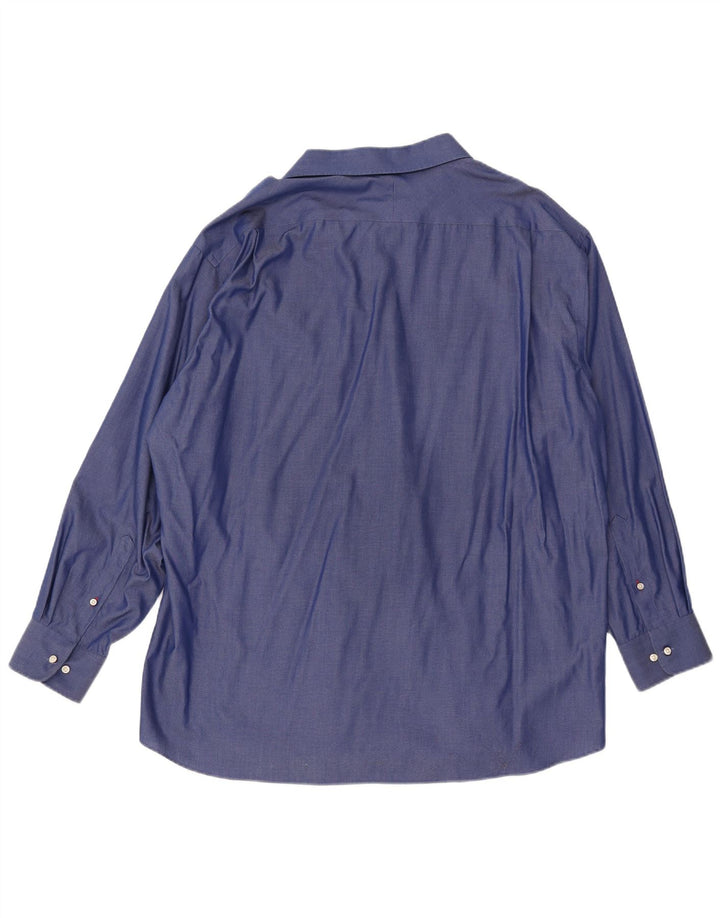 Ανδρικό πουκάμισο Tommy Hilfiger Regular Fit Size 18 2XL Μπλε βαμβακερό