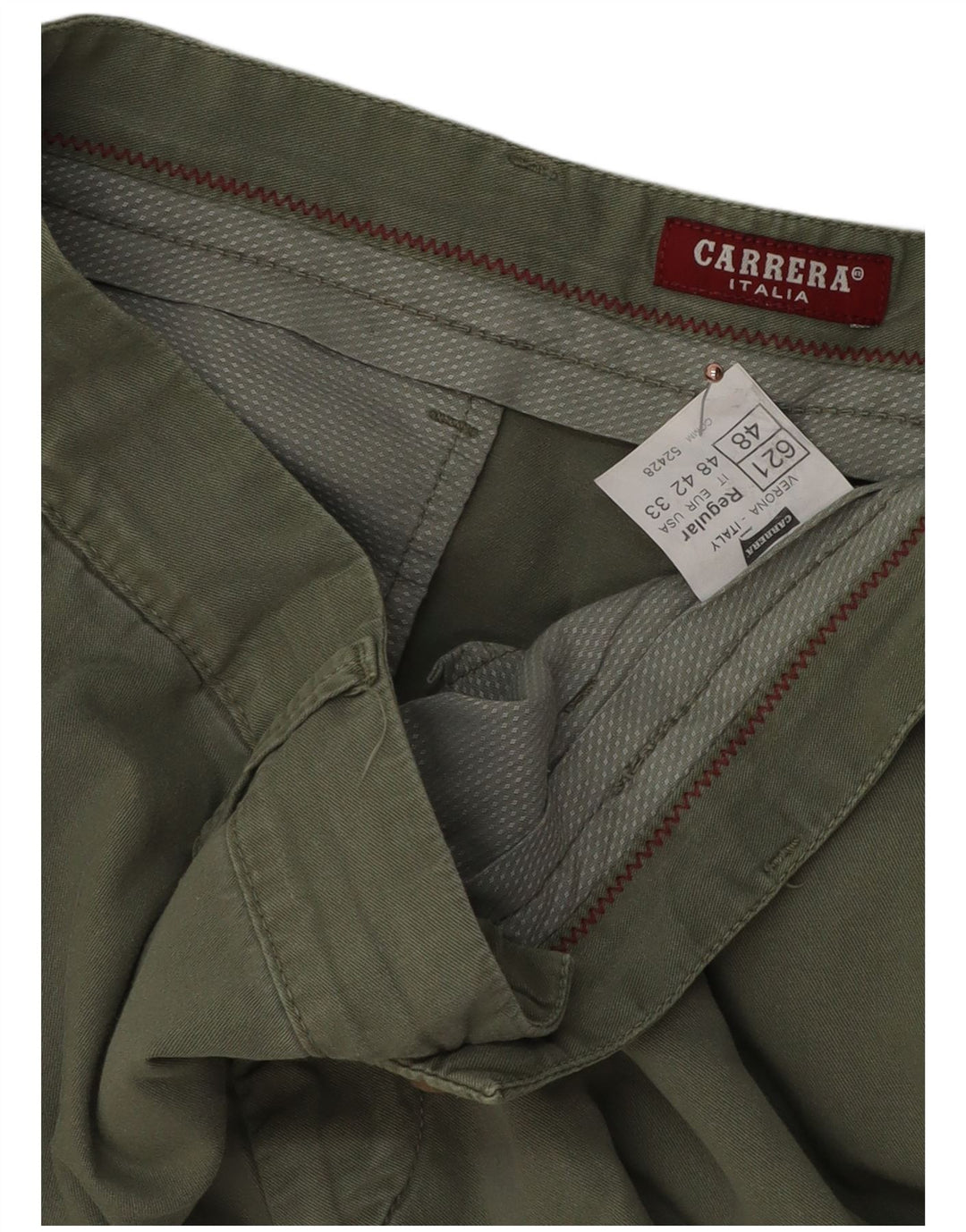 Carrera Ανδρικό Σορτς Chino IT 48 Medium W33 Χακί Βαμβακερό