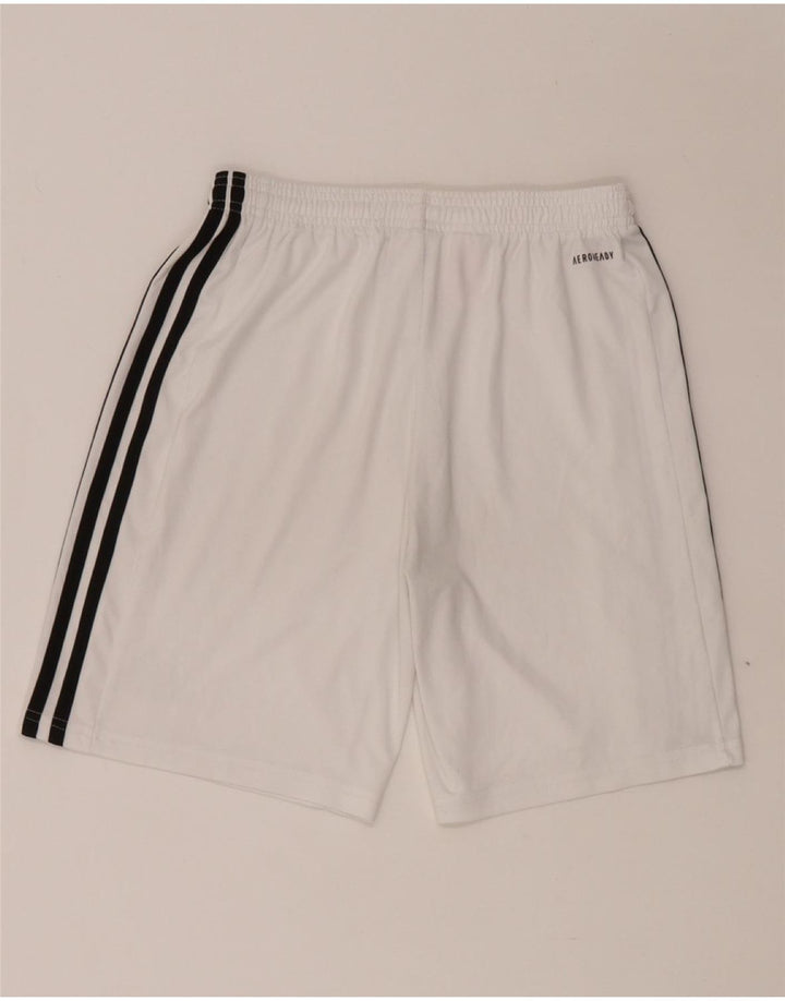 Αθλητικό σορτς ADIDAS Boys Aeroready 15-16 ετών Λευκός Πολυεστέρας