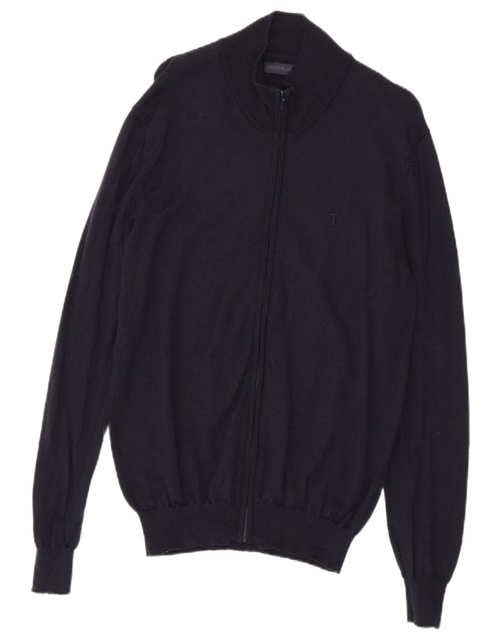 Ανδρικό πουλόβερ ζακέτα Trussardi Μεγάλο Μαλλί Navy Blue