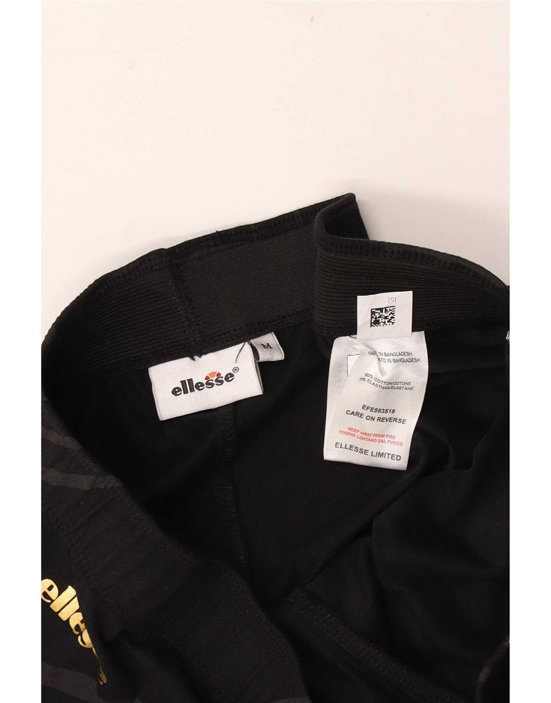 Ellesse Γυναικείο Κάπρι Κολάν UK 12 Μεσαίο Μαύρο γεωμετρικό βαμβάκι