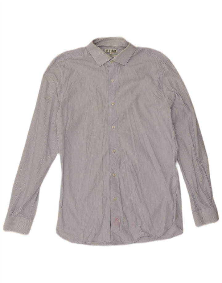 Ανδρικό πουκάμισο Reiss Slim Fit Βαμβακερό μεσαίο μπλε ριγέ