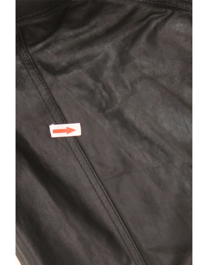 Maze Mens Leather Jacket IT 50 Large Black Leather