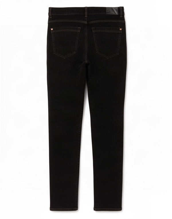 Marks & Spencer Womens Magic Slim Jeans UK 12 Medium W28 L28 Black Cotton