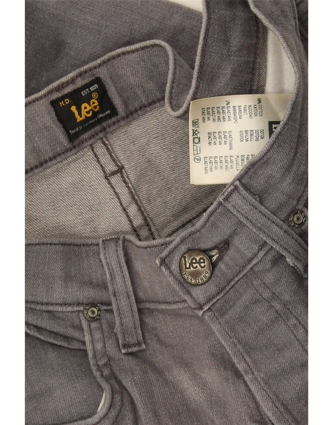 Lee Mens Daren Straight Jeans W31 L32 Γκρι βαμβακερό