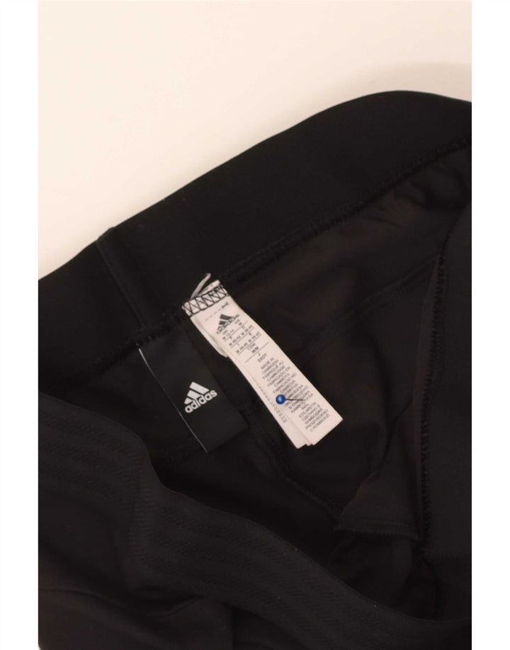 Γυναικείο κολάν Adidas UK 12/14 Μεσαίο μαύρο βαμβακερό