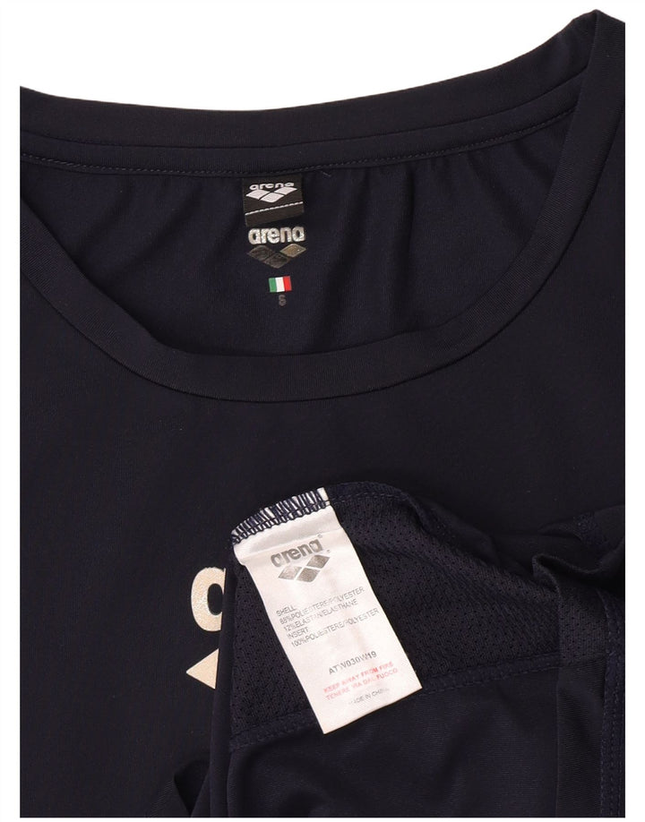 Γυναικείο γραφικό μπλουζάκι Arena Top UK 10 Small Navy Blue Polyester