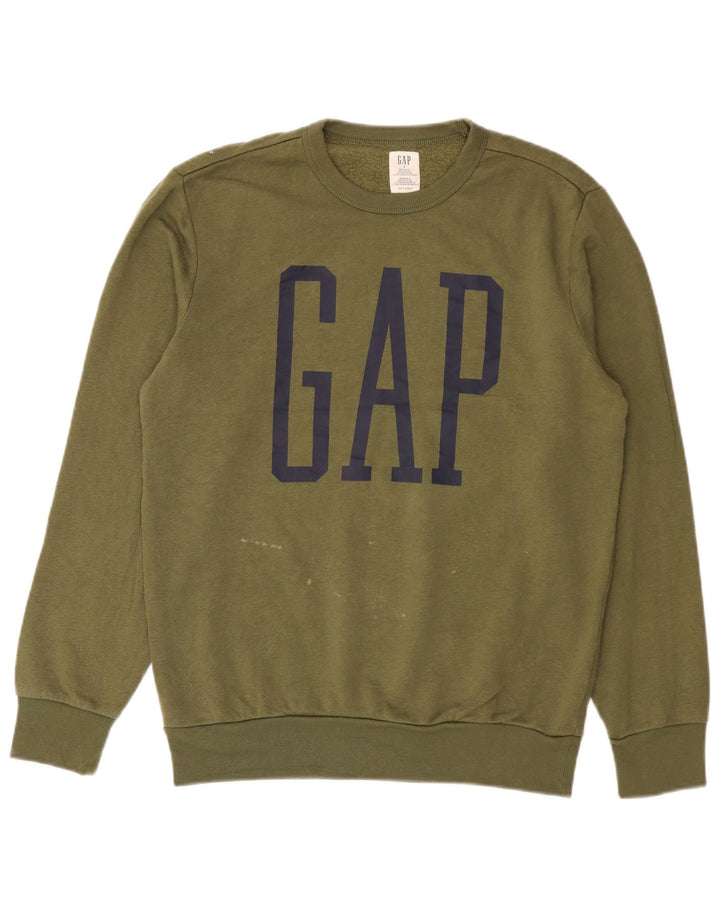 Gap Ανδρικό γραφικό φούτερ Jumper Μικρό Χακί Βαμβακερό