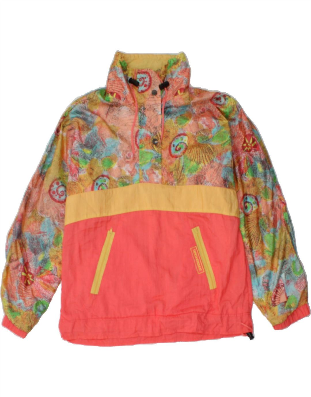 VINTAGE Womens Anorak Jacket IT 42 Medium Multicoloured Floral Polyamide Vintage Vintage and Second-Hand Vintage from Messina Hembry 