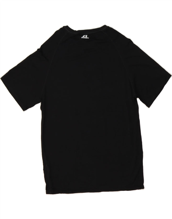 RUSSELL ATHLETIC Mens Graphic T-Shirt Top 3XL Black Polyester Vintage Russell Athletic and Second-Hand Russell Athletic from Messina Hembry 