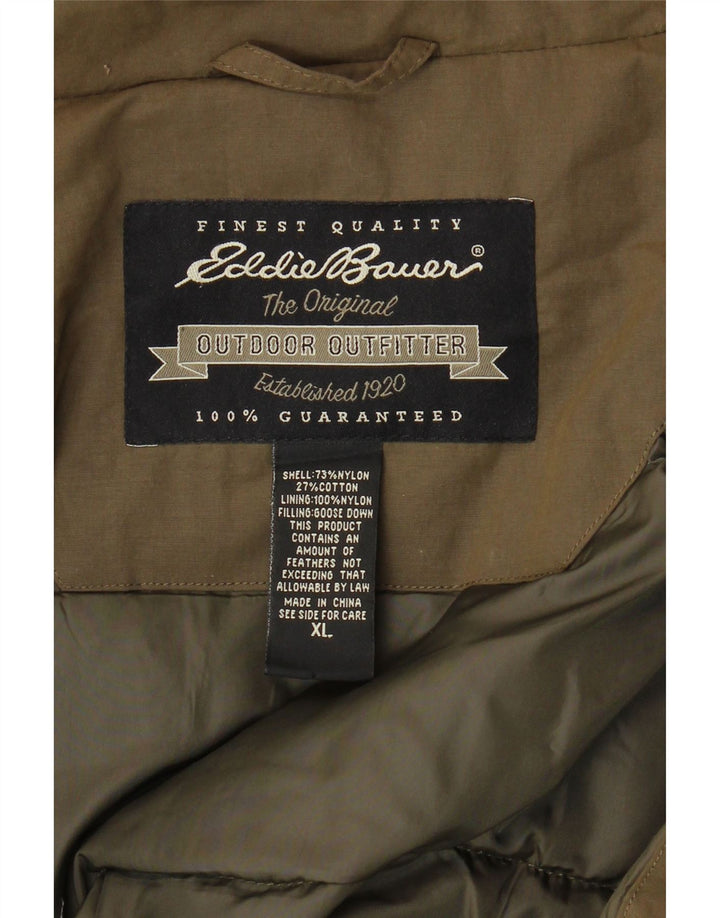 Ανδρικό μπουφάν με επένδυση Eddie Bauer UK 42 XL Khaki Nylon