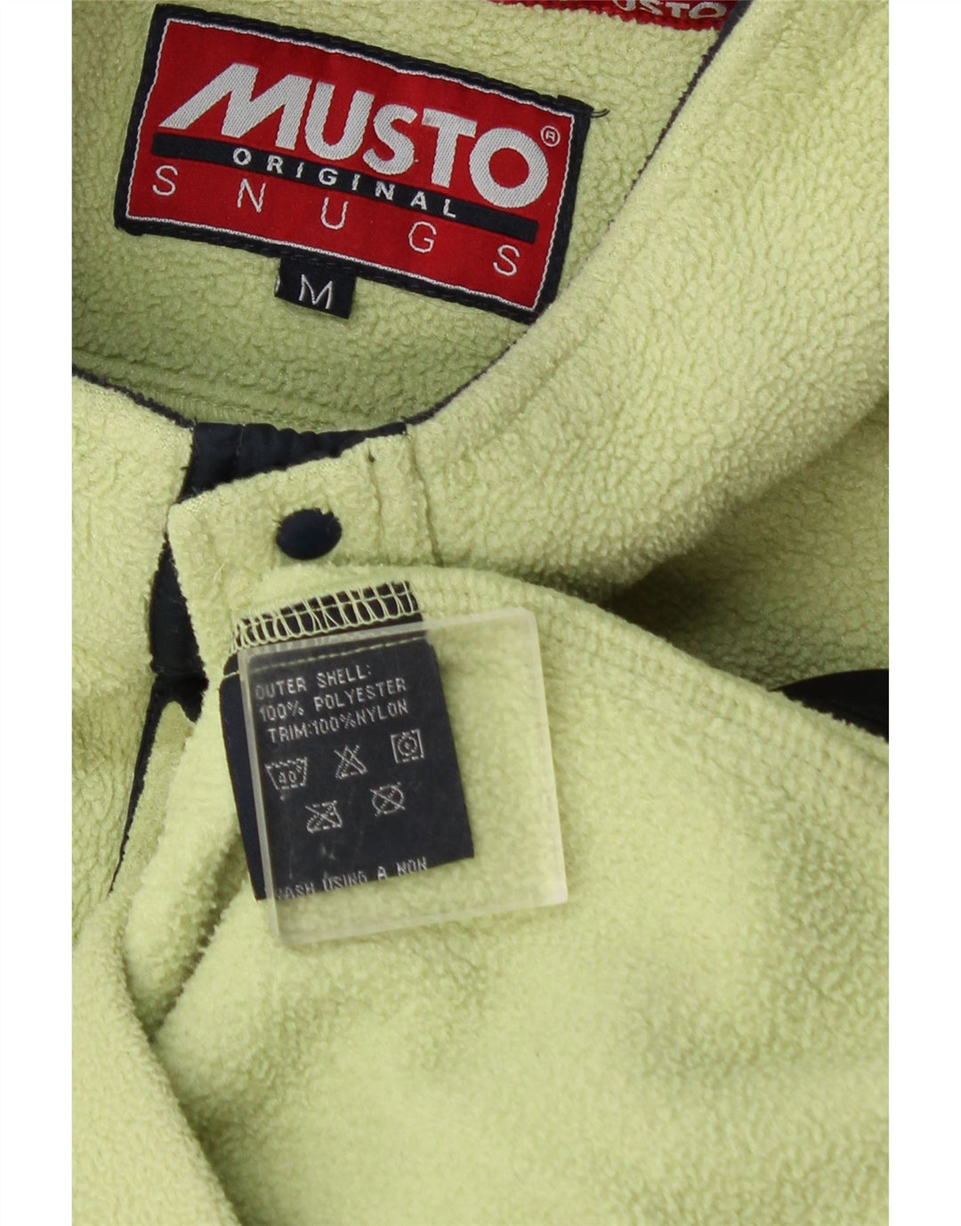 Musto Ανδρικό κουμπιά λαιμό Fleece Jumper Μεσαίο πράσινο πολυεστέρας
