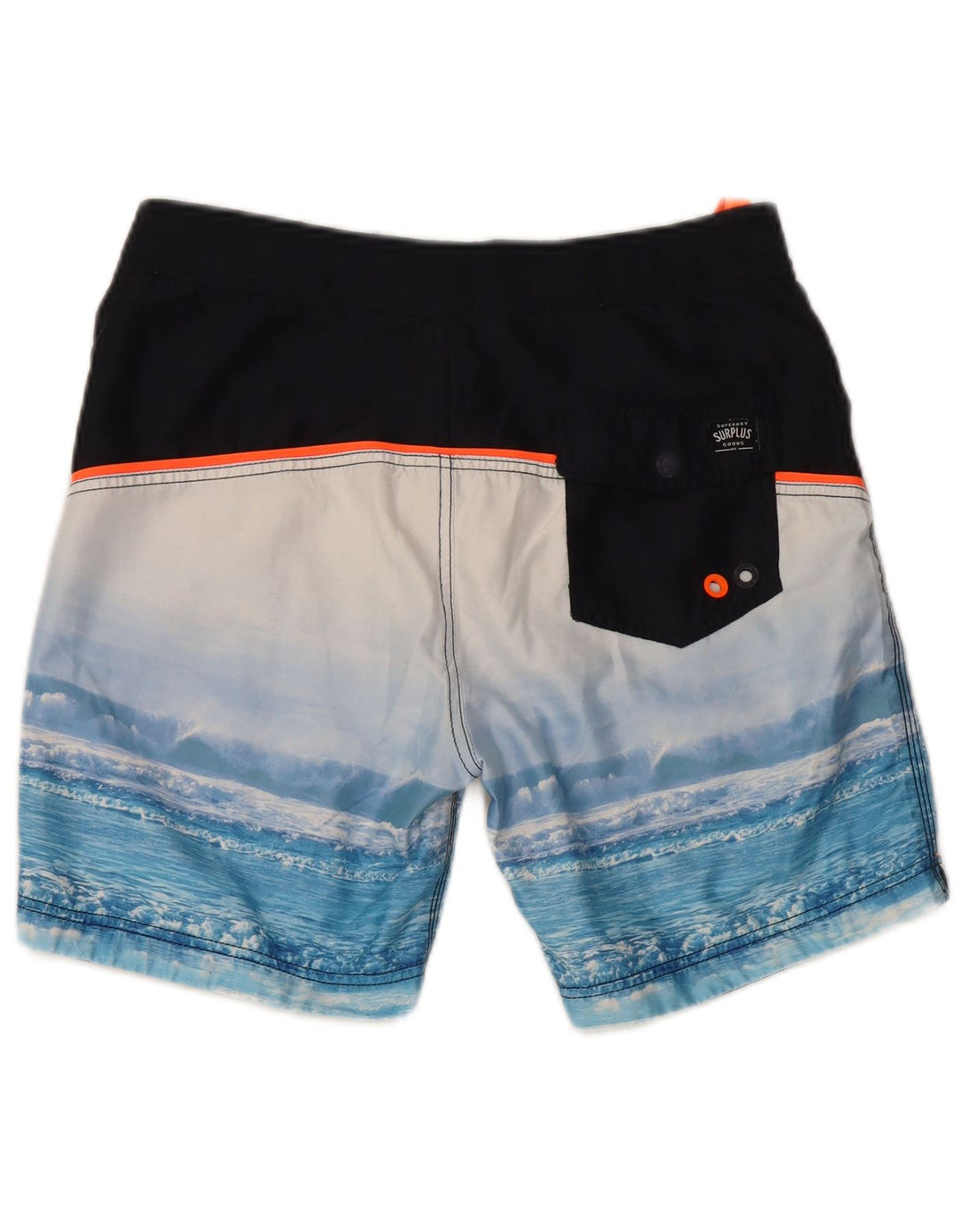 Ανδρικό κανονικό σορτς κολύμβησης Superdry γραφικό μικρό μπλε πολυεστέρα