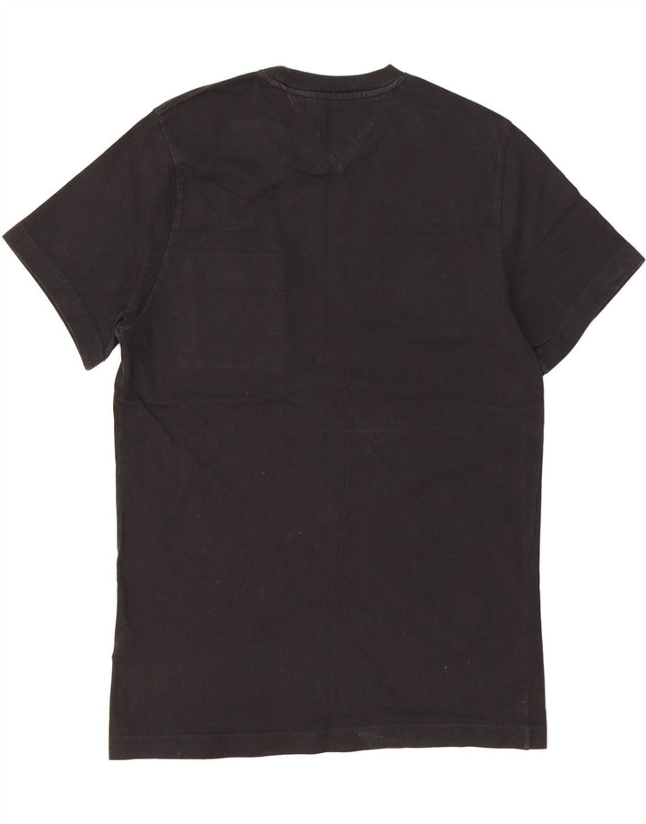 TOMMY HILFIGER Mens T-Shirt Top Small Black Cotton Vintage Tommy Hilfiger and Second-Hand Tommy Hilfiger from Messina Hembry 