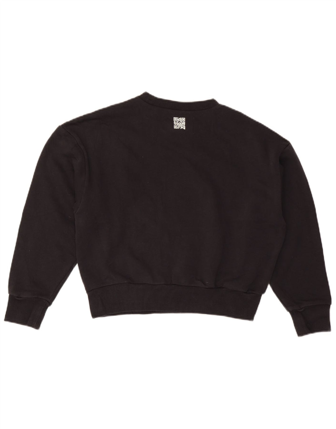 CHAMPION Γυναικεία φούτερ μεγάλου μεγέθους Crop Jumper UK 10 Small Black Cotton