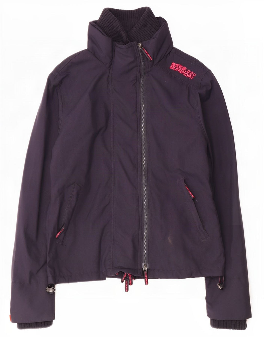 Superdry γυναικείο μπουφάν βροχής UK 14 Medium Navy Blue Nylon