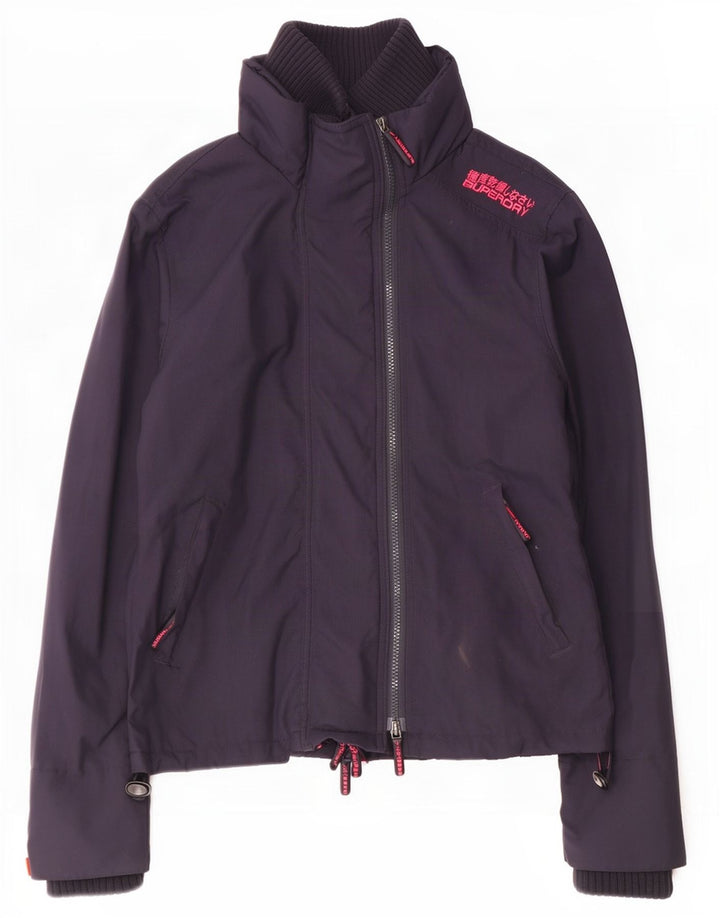 Superdry γυναικείο μπουφάν βροχής UK 14 Medium Navy Blue Nylon