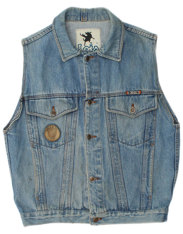 Lois Mens Denim Gilet UK 38 Medium Blue Cotton
