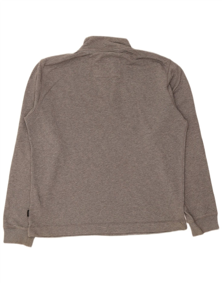 Ανδρικό φούτερ Hugo Boss με λαιμόκοψη Jumper μεγάλο γκρι βαμβακερό