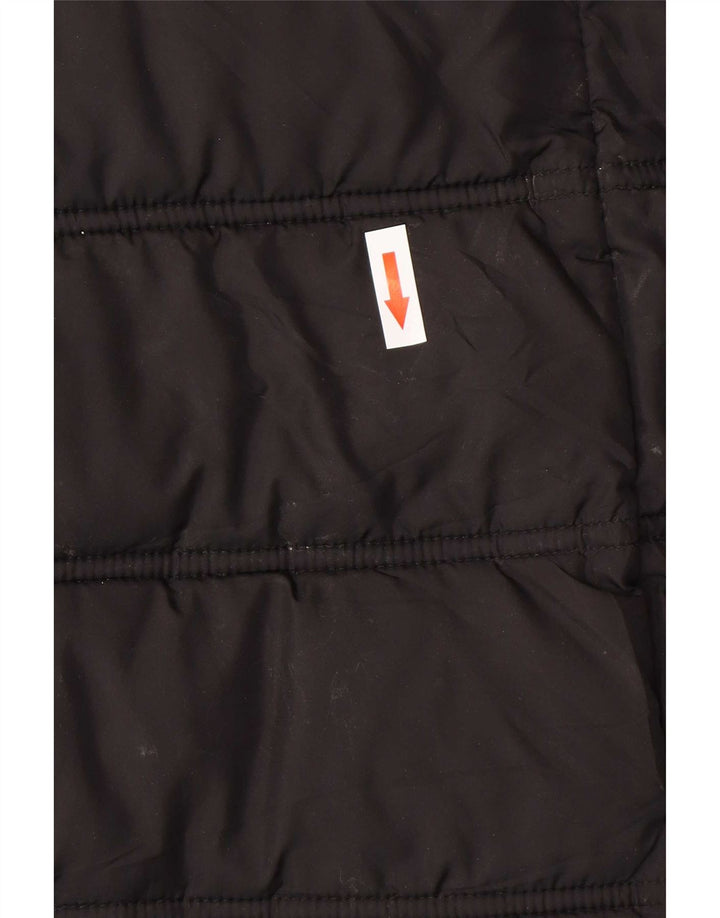 Superdry γυναικείο παλτό με κουκούλα με επένδυση UK 12 μεσαίο μαύρο πολυεστέρα
