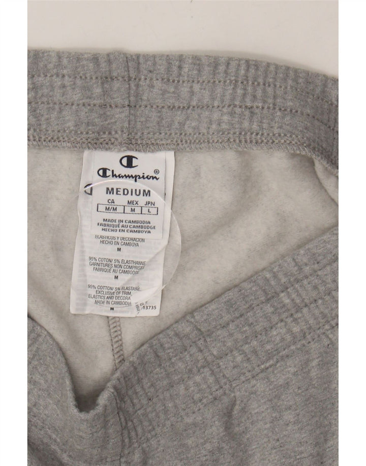 CHAMPION Womens Crop Tracksuit Trousers UK 12 Medium Grey Cotton Vintage Champion and Second-Hand Champion from Messina Hembry 