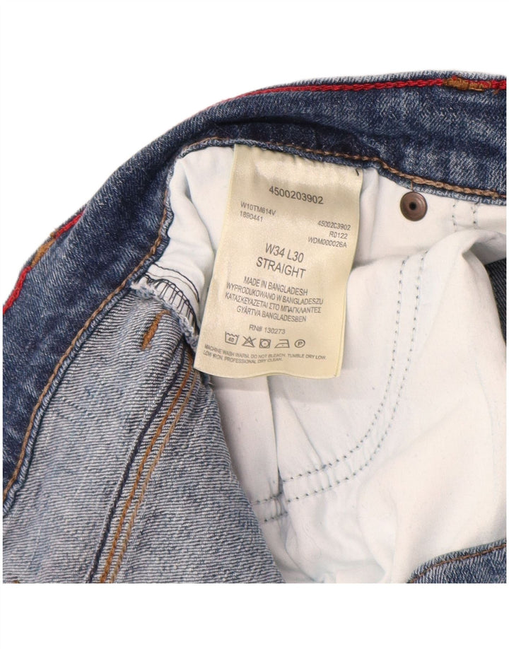 Ανδρικό τζιν Wrangler ίσιο W34 L30 Μπλε βαμβακερό
