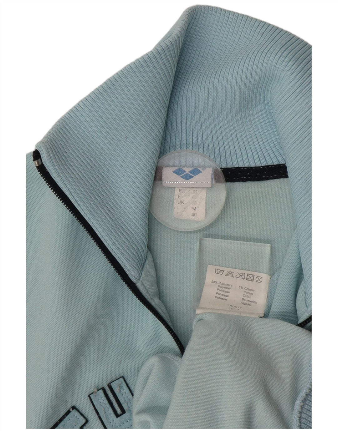 Γυναικεία αθλητική φόρμα γραφικών Arena Top Jacket μεσαίου μπλε πολυεστέρα