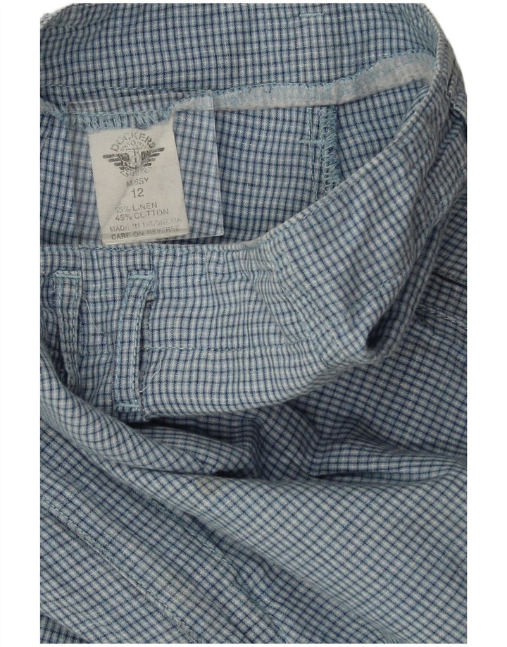 DOCKERS Γυναικείο σορτς Chino με ψηλόμεσο σορτς US 12 Large W28 Blue Check