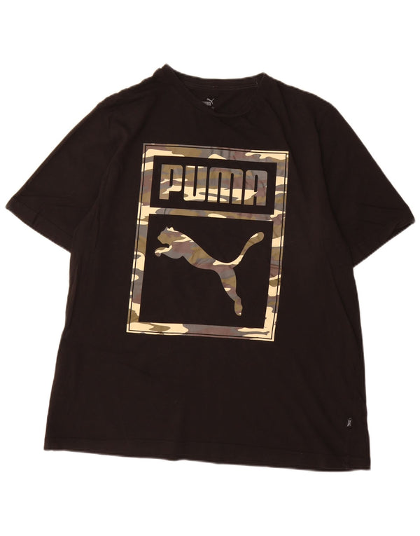 Ανδρικό γραφικό T-Shirt Puma XL Μαύρο βαμβακερό