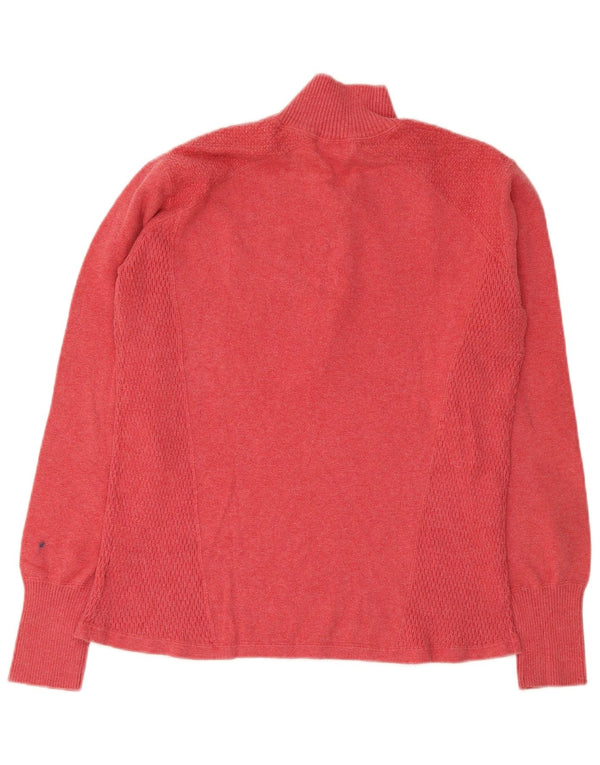 Γυναικείο πουλόβερ με φερμουάρ Eddie Bauer UK 18 XL κόκκινο βαμβακερό