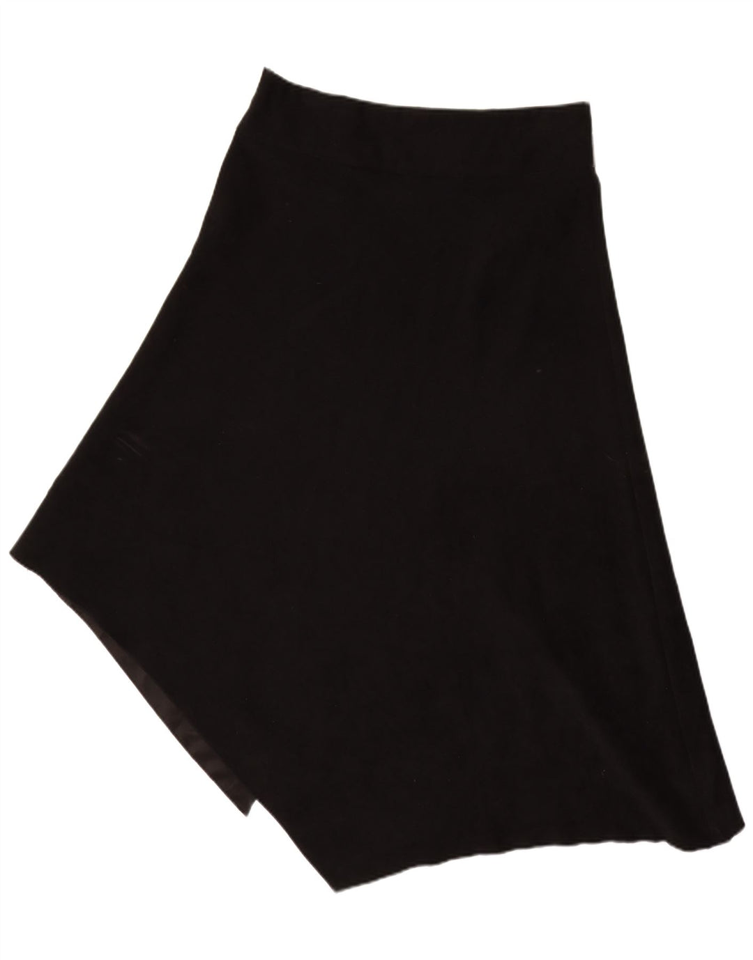 Vintage γυναικεία ψηλόμεση ασύμμετρη φούστα IT 48 XL W30 Μαύρη Πολυεστέρας