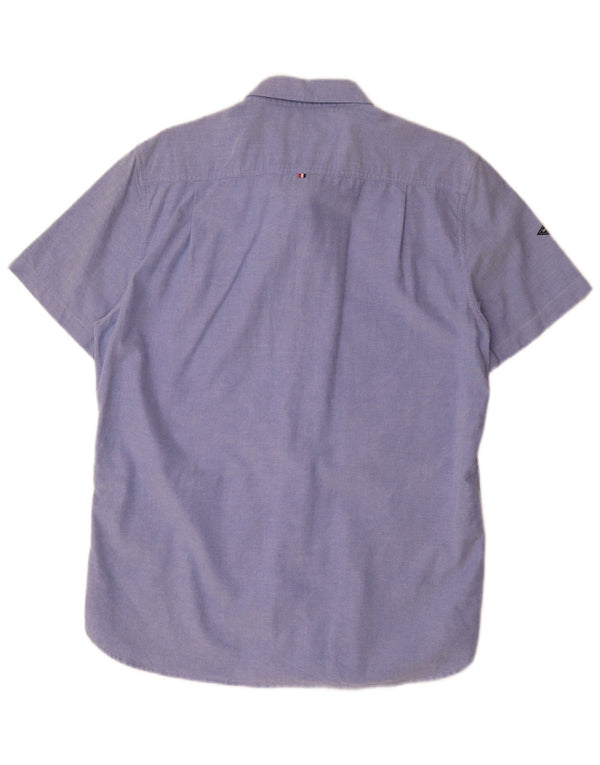 Superdry Ανδρικό πουκάμισο Oxford κοντομάνικο XL μπλε βαμβακερό