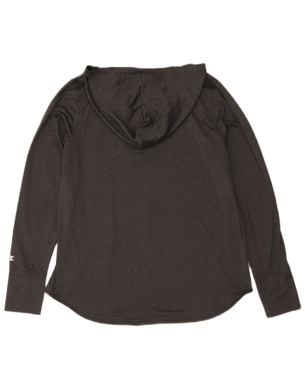Champion Womens Hooded Graphic Top μακρυμάνικο UK 16 Large Grey