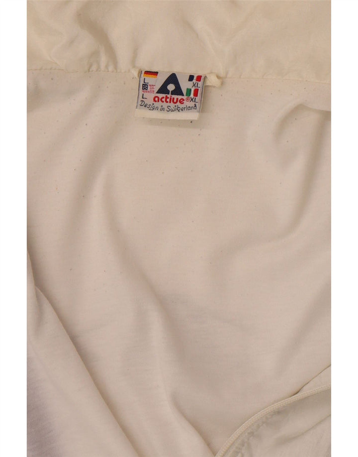 Ανδρική αθλητική φόρμα Active Loose Fit Top Jacket Large White Colourblock