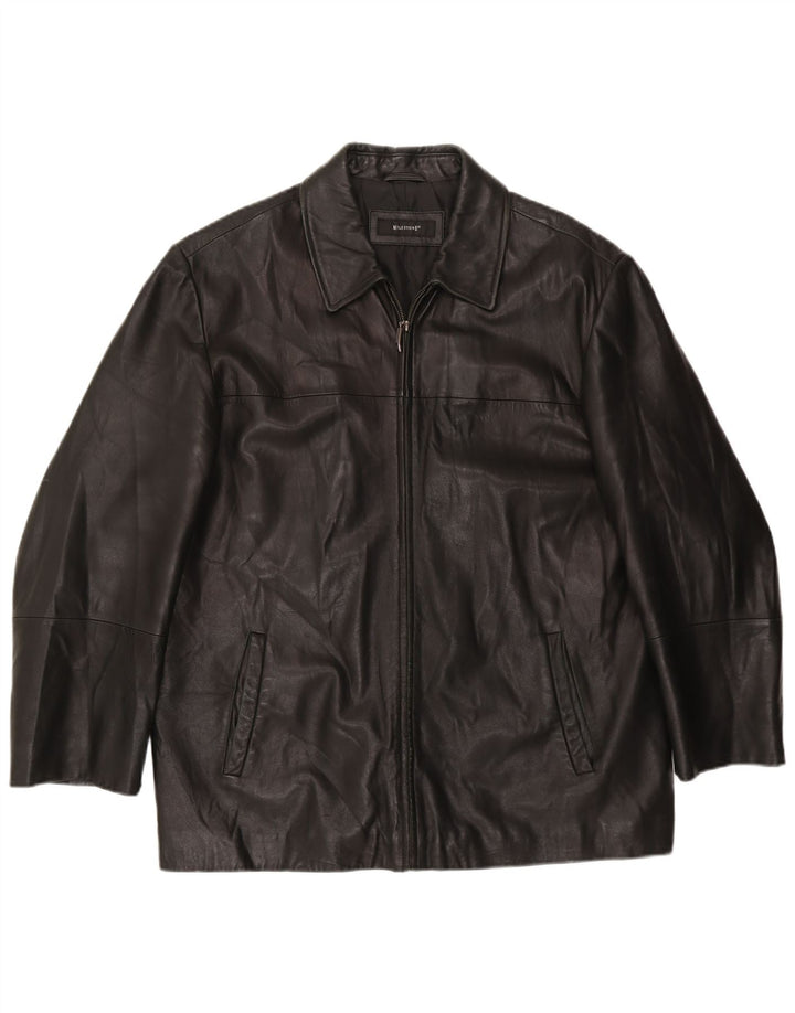 Milestone Ανδρικό Δερμάτινο Μπουφάν EU 56 3XL Μαύρο Δερμάτινο