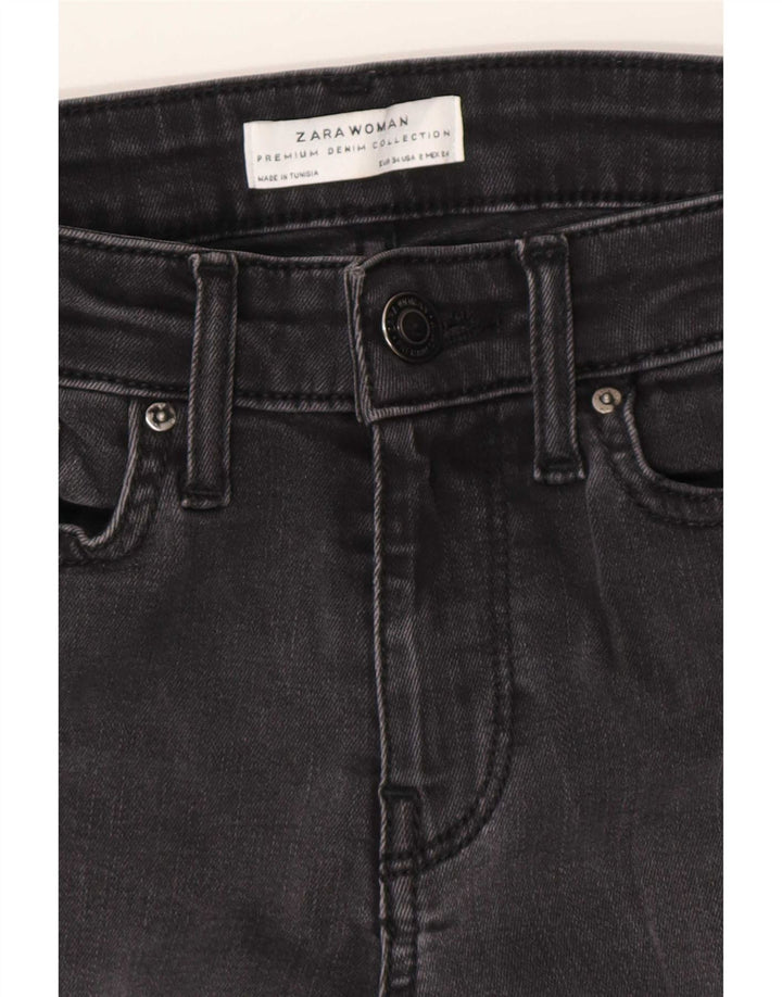 Zara Γυναικείο Τζιν με φλάντζα EU 34 2XS W24 L30 Γκρι