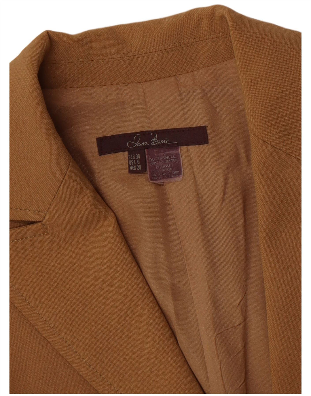 Zara Γυναικείο τζάκετ μπλέιζερ με 2 κουμπιά EU 38 Small Beige Polyester