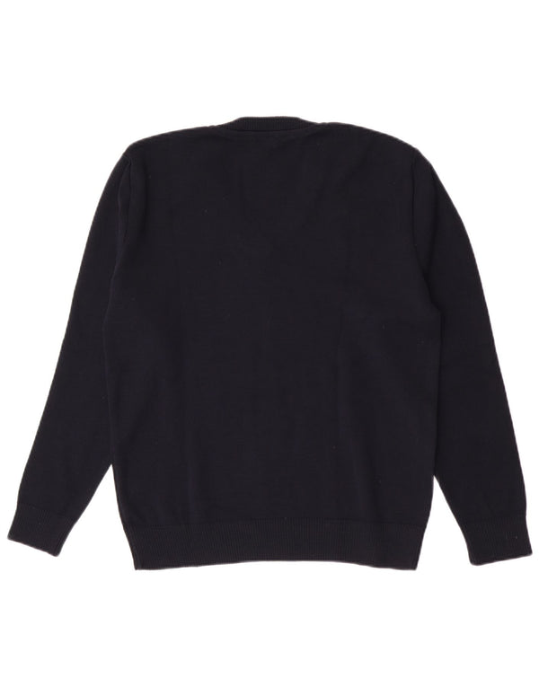 Vintage Γυναικείο πουλόβερ με V λαιμόκοψη IT 42 Medium Navy Blue