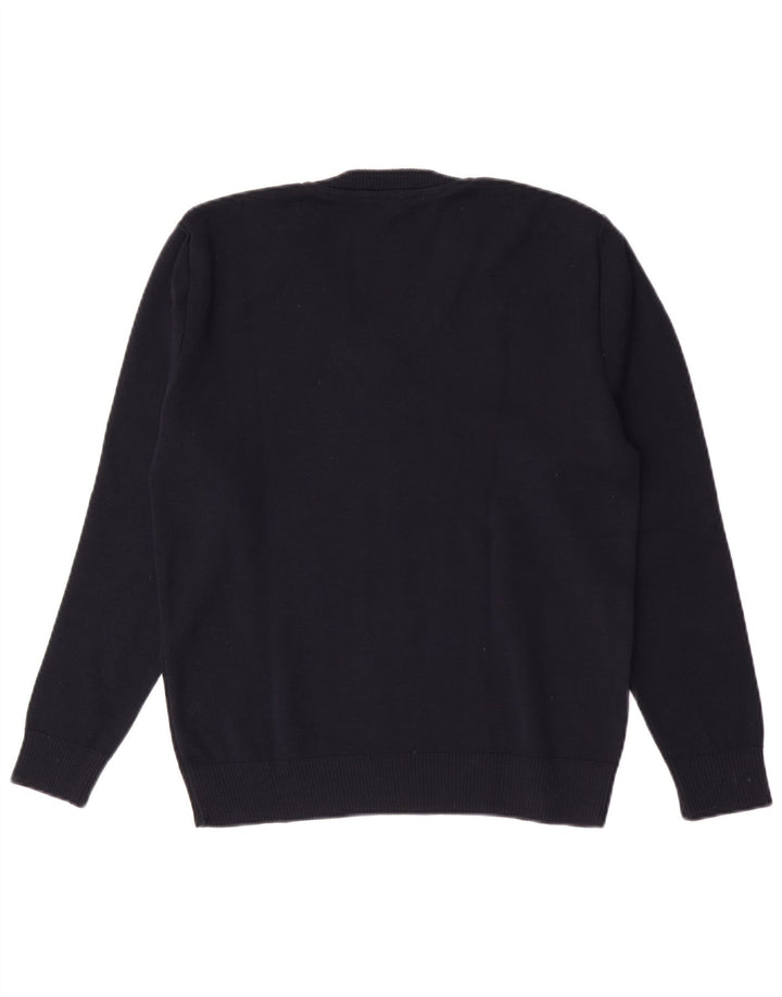 Vintage Γυναικείο πουλόβερ με V λαιμόκοψη IT 42 Medium Navy Blue