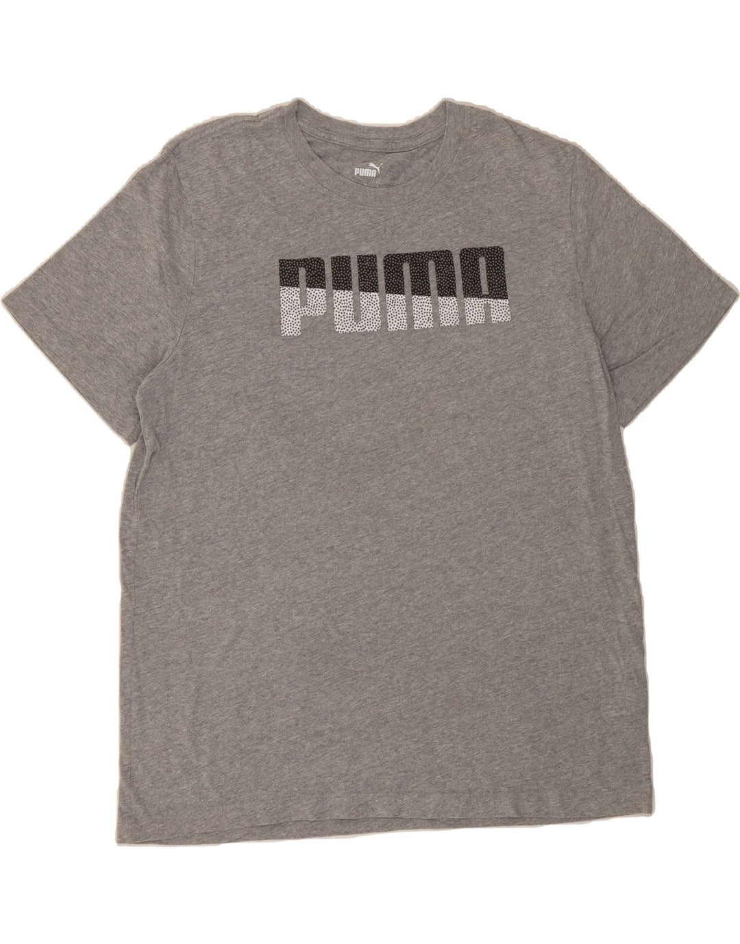 PUMA Mens Graphic T-Shirt Top Large Grey Cotton Vintage Puma and Second-Hand Puma from Messina Hembry 