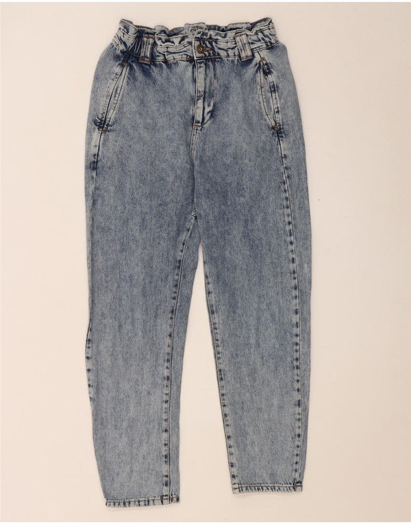 Zara γυναικείο ψηλόμεσο τζιν κωνικό EU 24 2XS W24 L25 Μπλε βαμβακερό