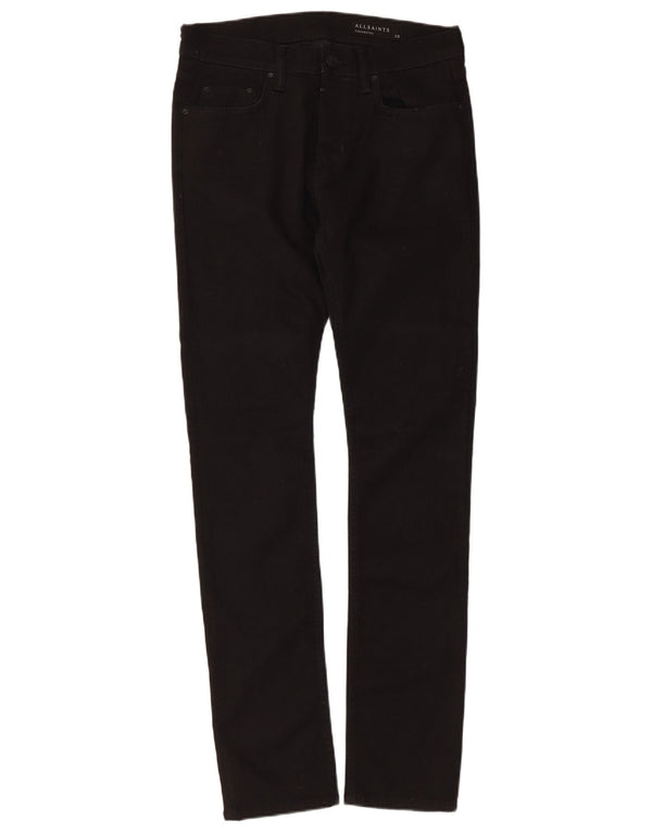 All Saints Mens Cigarette Slim Jeans W30 L31 Black Cotton