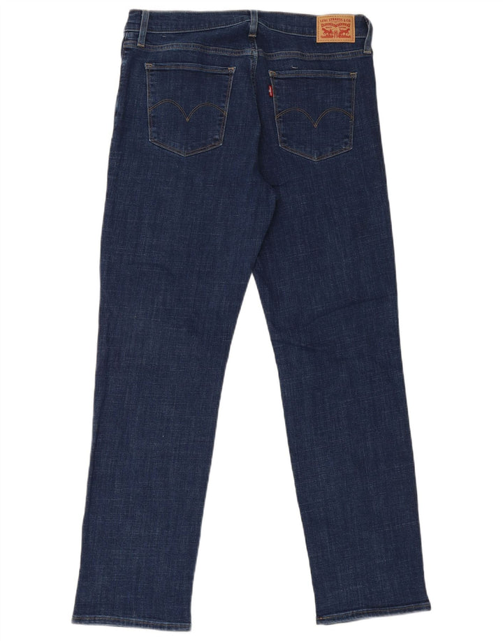 Levi's Womens 314 Shaping Straight Jeans W31 L30 Blue Cotton