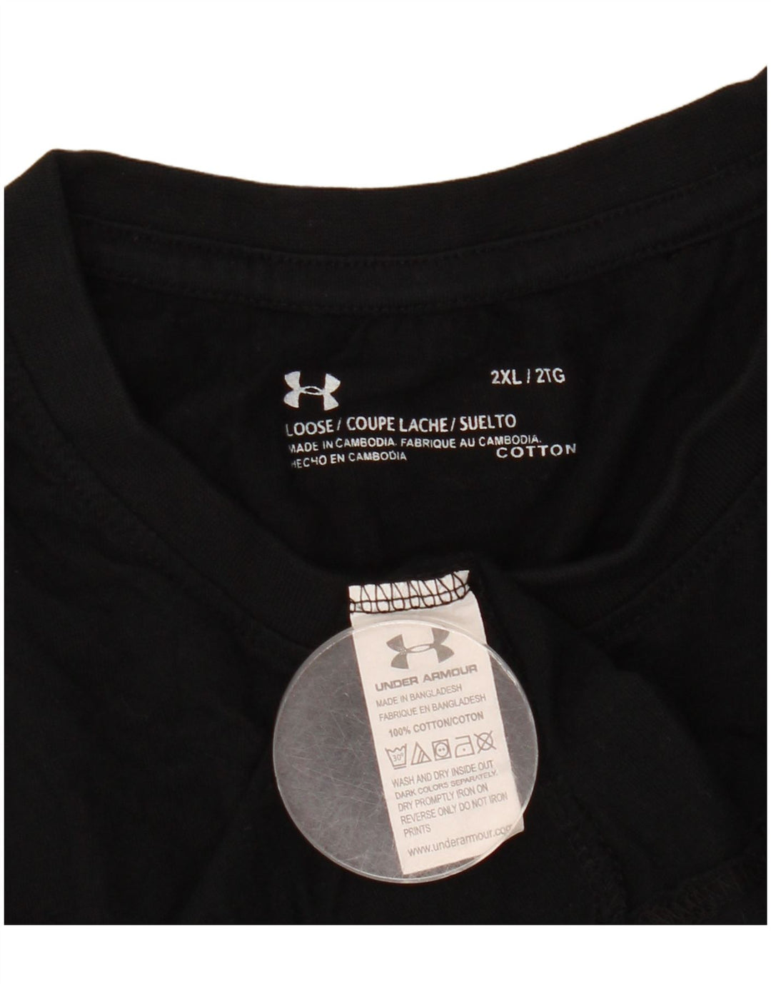 Under Armour Ανδρικό T-Shirt Top 2XL Μαύρο βαμβακερό