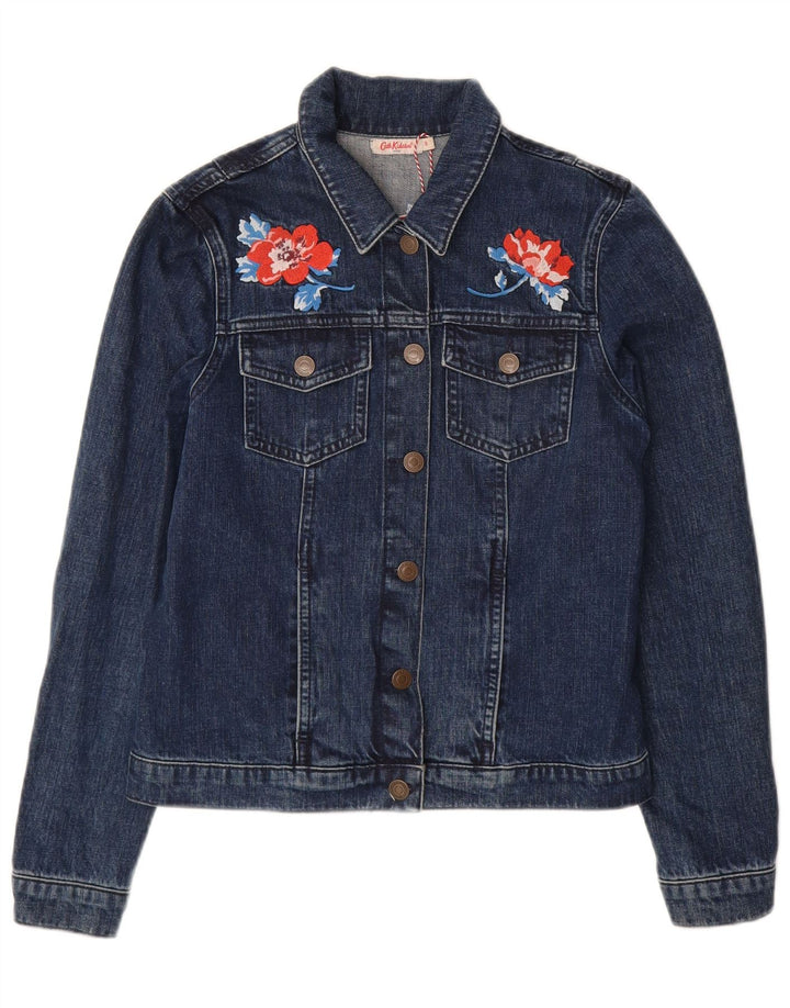 Cath Kidston Γυναικείο Τζιν Μπουφάν UK 8 Μικρό Navy Blue Floral Βαμβακερό