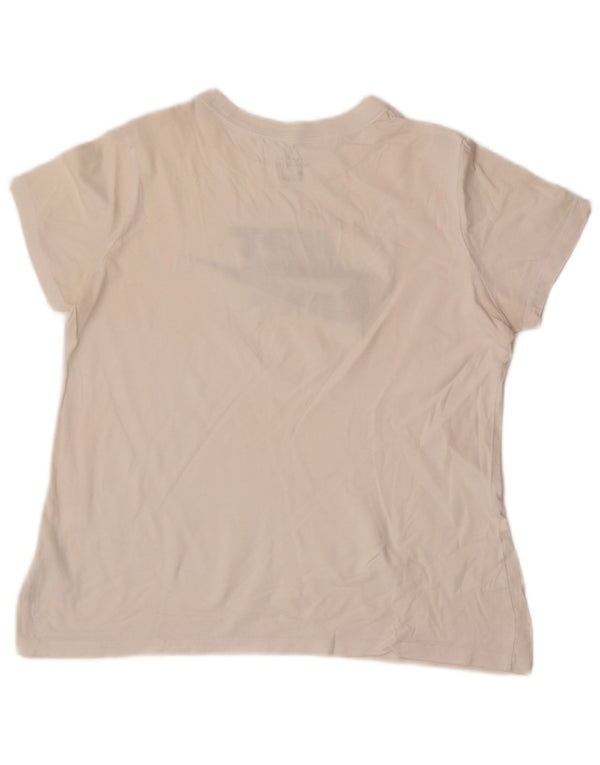 Nike Womens Graphic T-Shirt Top UK 16 Large White Cotton