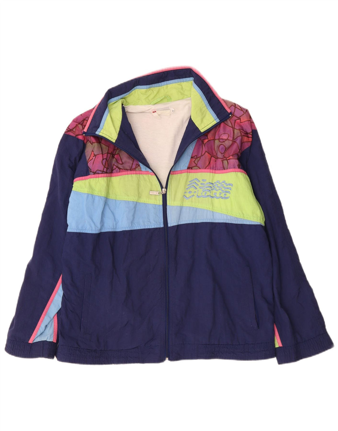 Ανδρική φόρμα γραφικών Lotto Top Jacket Medium Navy Blue Colourblock