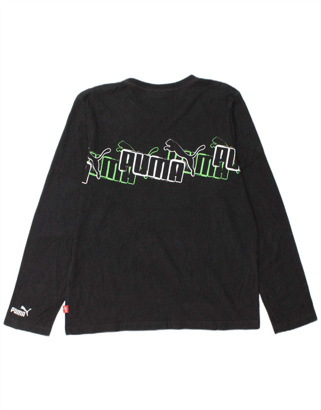 Ανδρικό γραφικό τοπ μακρυμάνικο Puma μαύρο